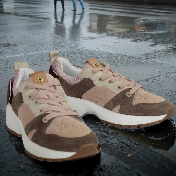 Veronica Beard Original Prototype Grey Mink Rose Dust Suede Lace-Up Sneaker SZ 6 - Picture 6 of 11